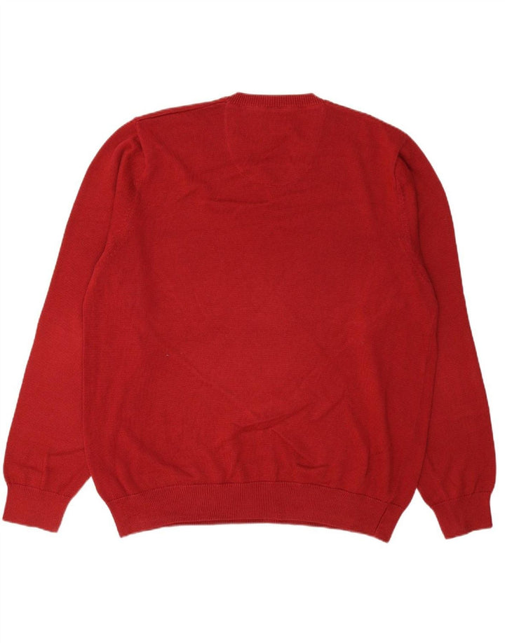 Suéter masculino BLUE HARBOR com decote em V XL de algodão vermelho