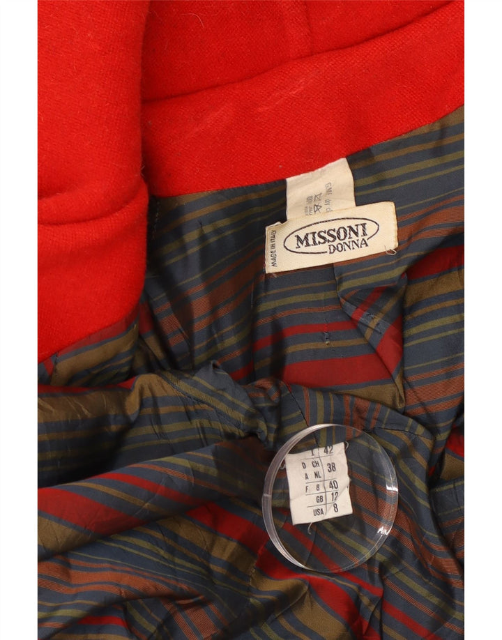 Sobretudo oversized feminino Missoni Reino Unido 12 lã vermelha média