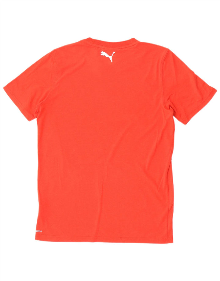 Puma Mens Graphic T-Shirt Top Pequeno Poliéster Vermelho