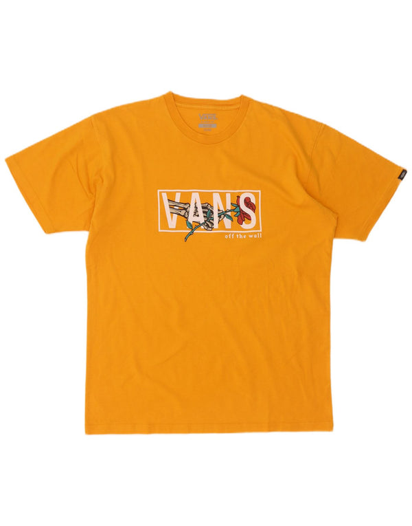 Camiseta masculina Vans Classic Fit Graphic Top Médio Algodão Amarelo