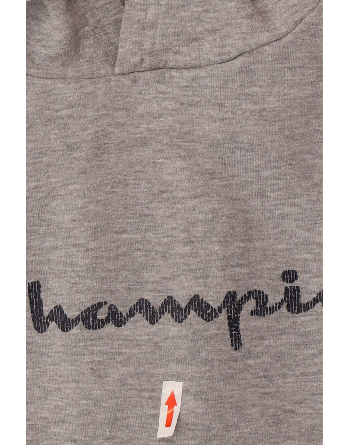 Jumper com capuz gráfico masculino Champion 2XL cinza