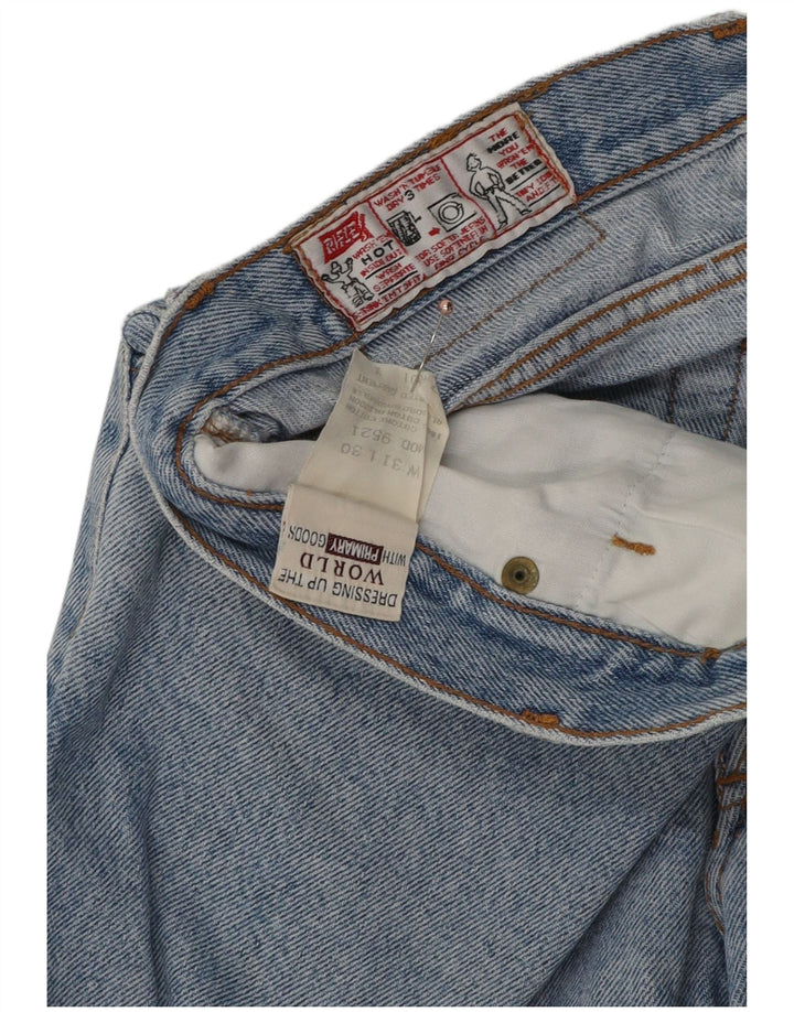 Rifle feminino cônico jeans W31 L27 algodão azul