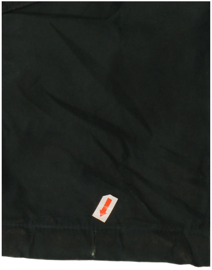 Jaqueta corta-vento feminina com capuz LONDON FOG UK 14 poliéster verde médio