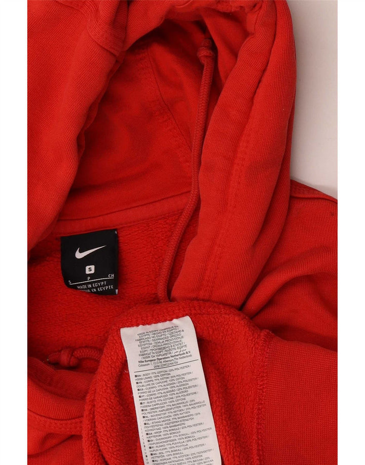 Nike Mens Hoodie Jumper Pequeno Algodão Vermelho