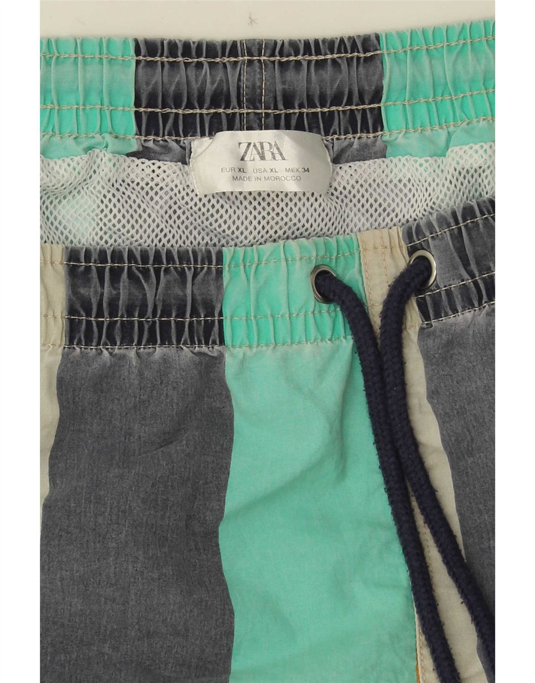 Zara Shorts de banho masculino XL listrado multicolorido