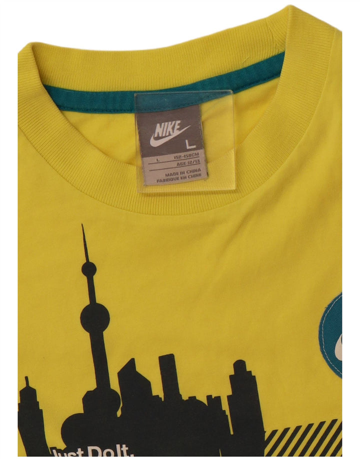 Colete gráfico NIKE Boys Top 12-13 anos grande amarelo
