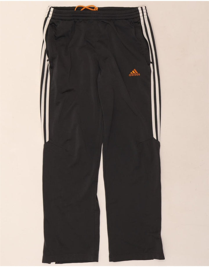 Calças de treino masculinas Adidas UK 36/38 poliéster preto pequeno