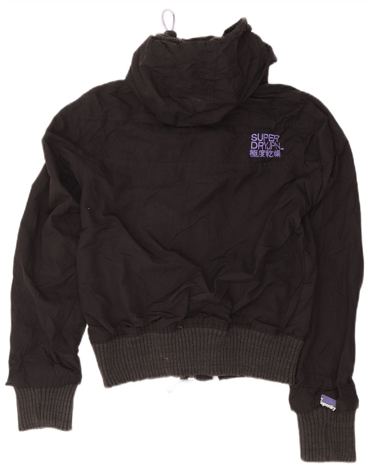 Jaqueta corta-vento feminina Superdry The Windbomber com capuz Reino Unido 12 cinza médio