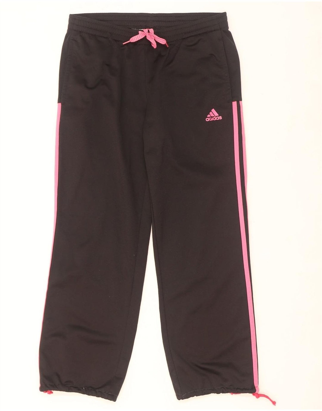 Adidas Womens Graphic Full Tracksuit UK 12/14 Médio Preto Poliéster