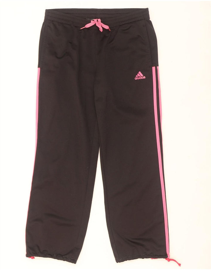Adidas Womens Graphic Full Tracksuit UK 12/14 Médio Preto Poliéster