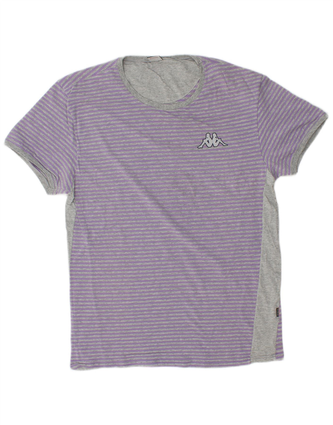 Camiseta masculina KAPPA Top XL algodão listrado roxo