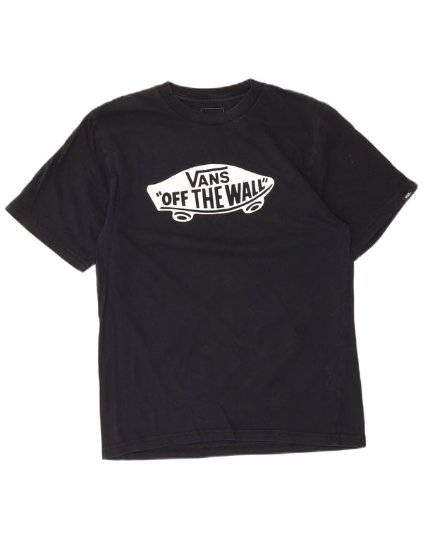 Camiseta Vans Boys Custom Fit Graphic 14-15 Anos XL Preto Algodão