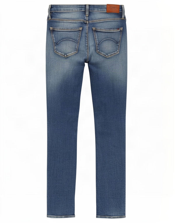 Tommy Hilfiger Womens High Rise Skinny Jeans W30 L30 Azul Algodão