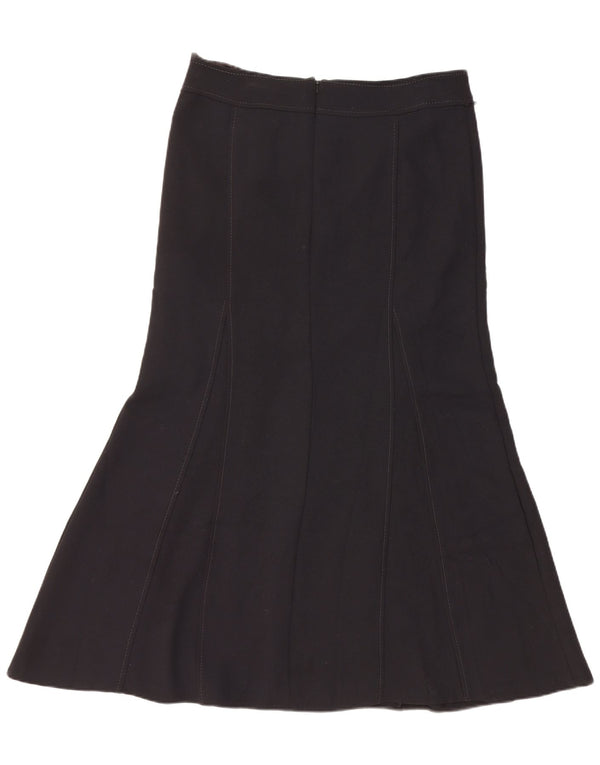Saia feminina de cintura alta Marks & Spencer Reino Unido 14 grande W32 preta