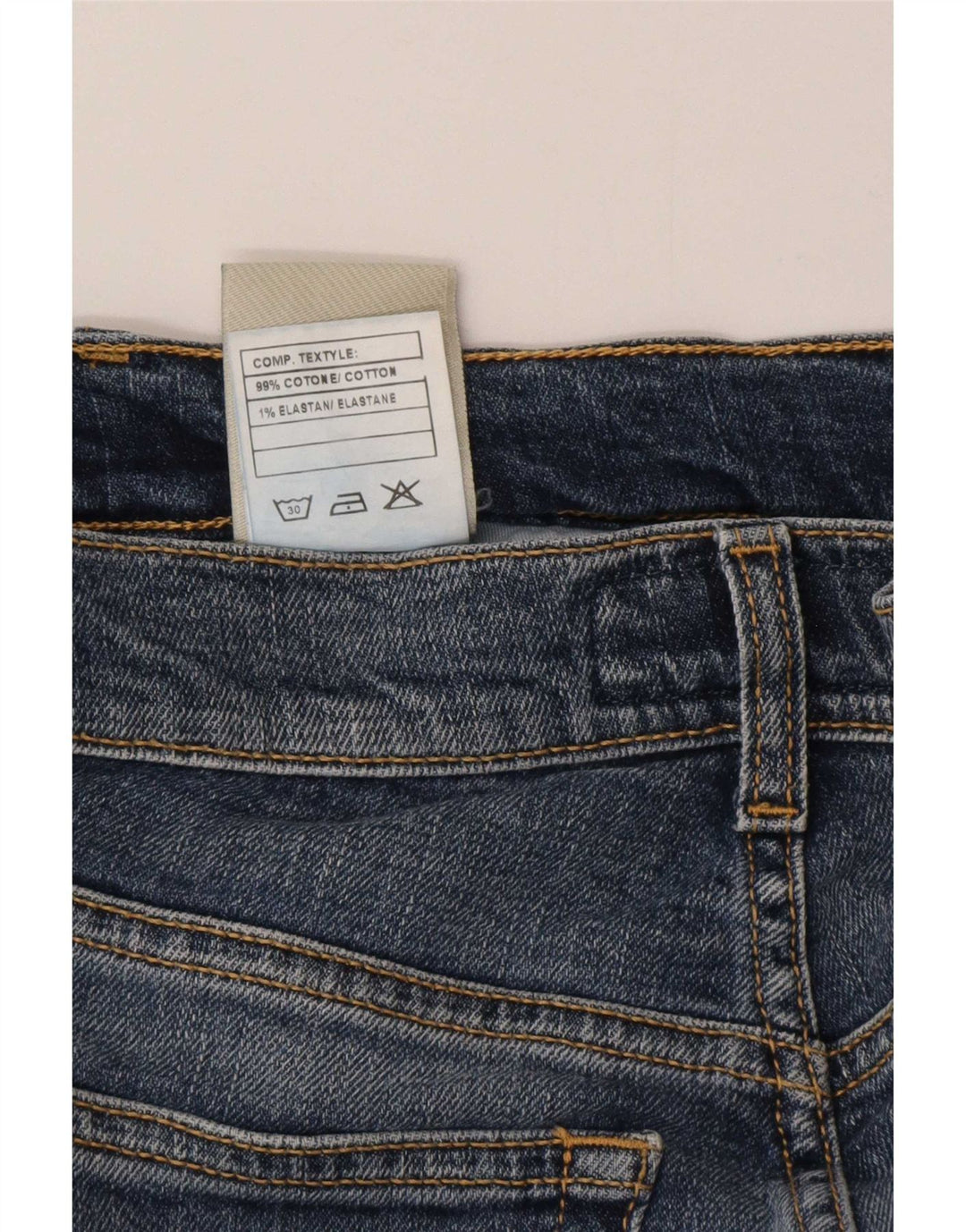 Calça jeans reta masculina Roy Rogers W34 L32 algodão azul