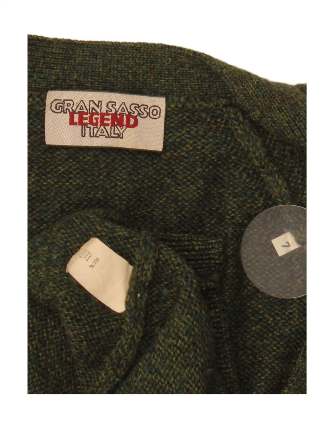 Suéter cardigã masculino Gran Sasso XL lã cáqui