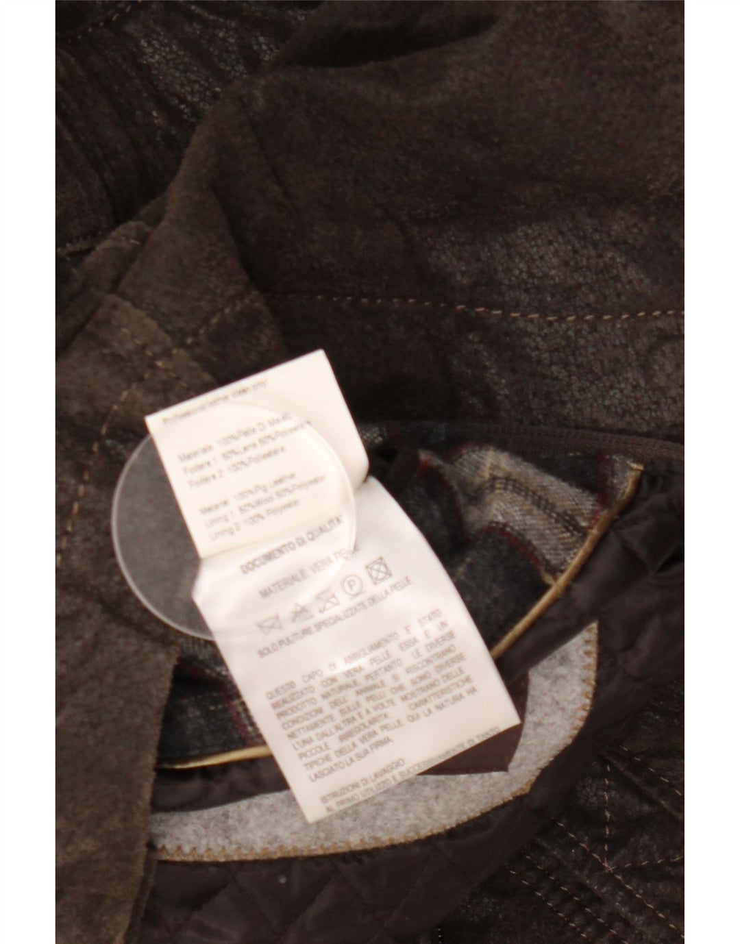 Jaqueta de couro masculina Blackthorn IT 48 couro marrom médio