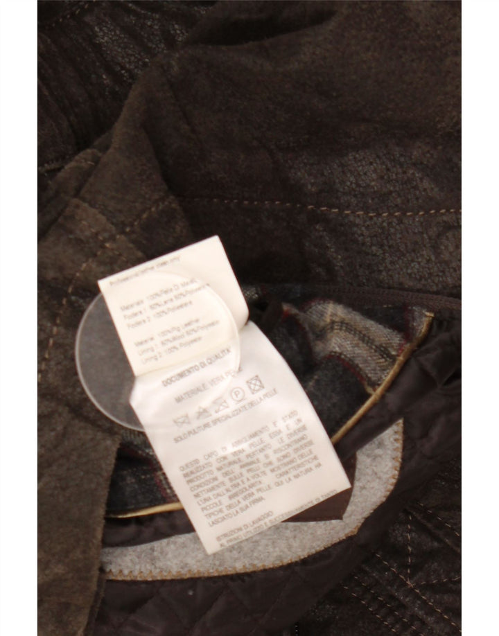 Jaqueta de couro masculina Blackthorn IT 48 couro marrom médio