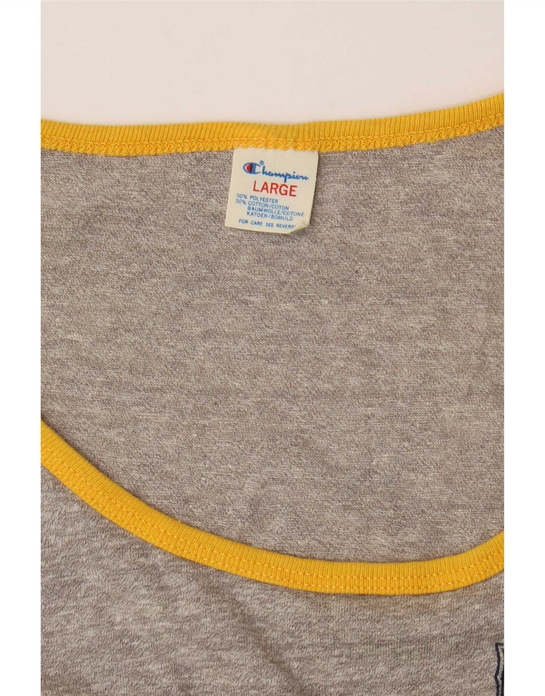 Champion Mens Colete Top Grande Poliéster Listrado Cinza