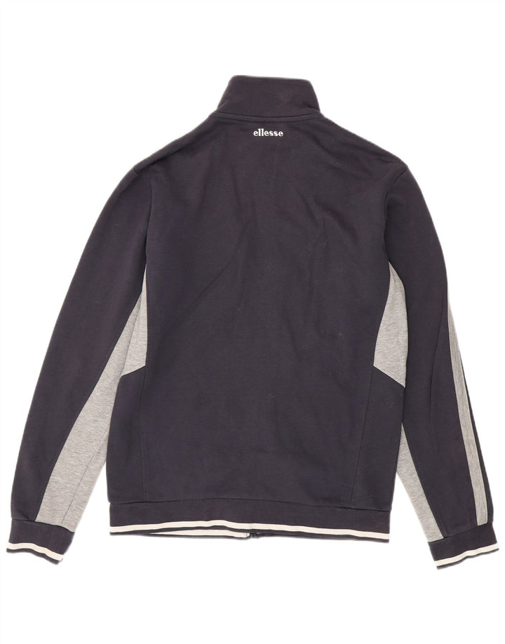 Jaqueta masculina de agasalho gráfico Ellesse XL azul marinho algodão colorblock