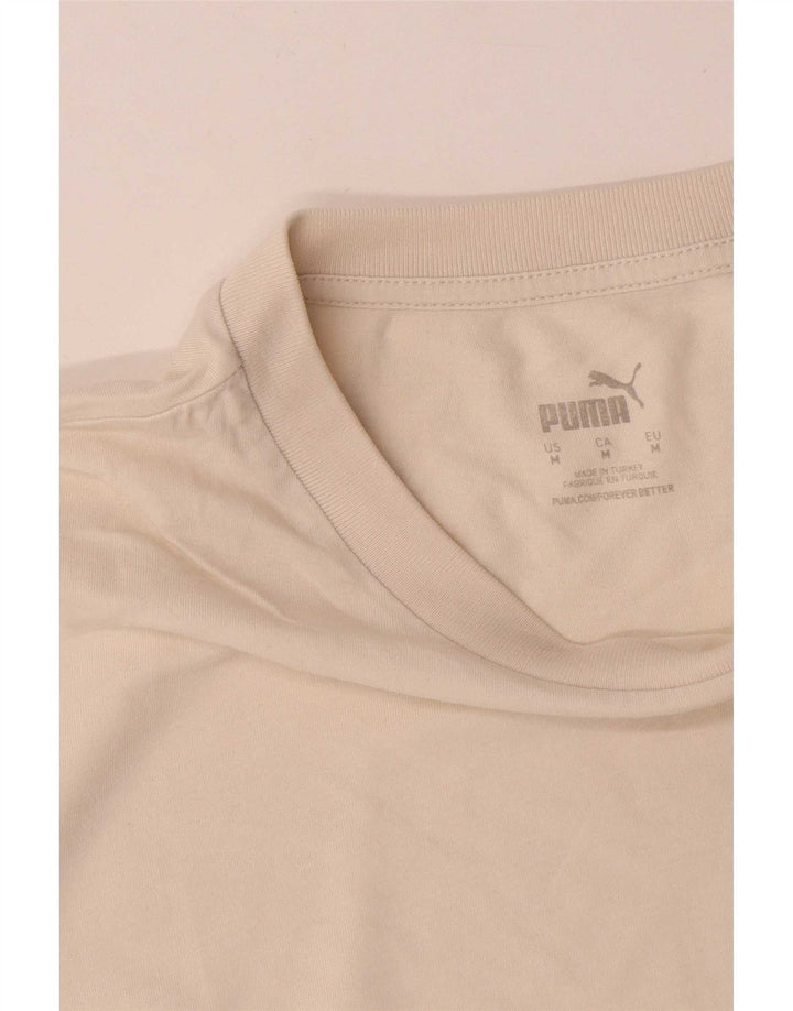 Puma Camiseta Masculina Top Médio Off White Algodão