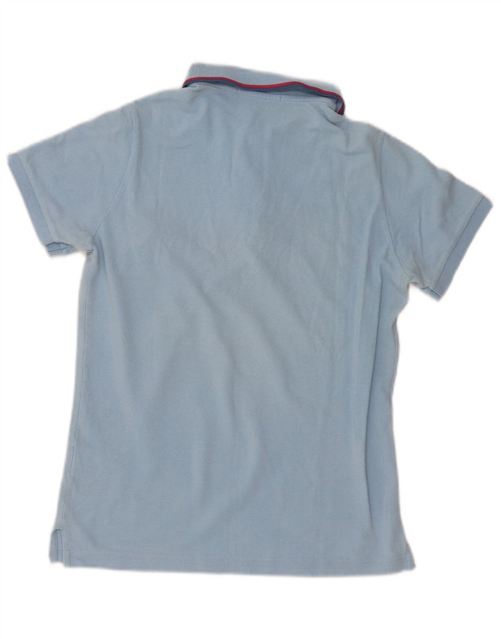 Camisa polo masculina Slim Fit Fred Perry de algodão azul pequeno