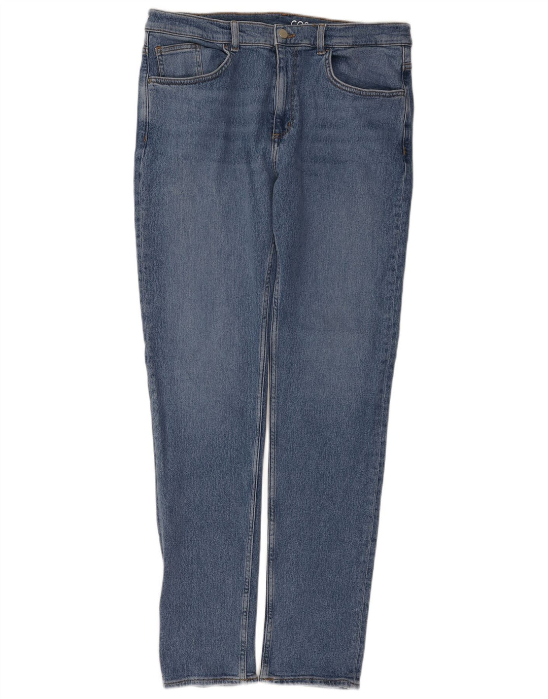 Cos Mens Mid Rise Slim Jeans W36 L34 Azul Algodão