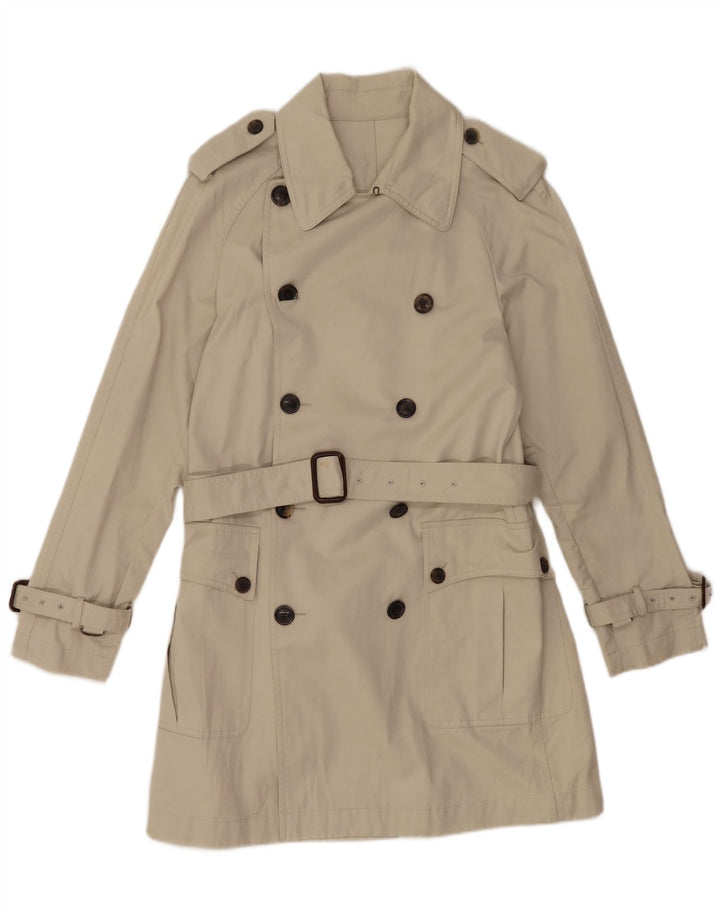 Mauro Grifoni Mens Trench Coat IT 48 Médio Off White Algodão