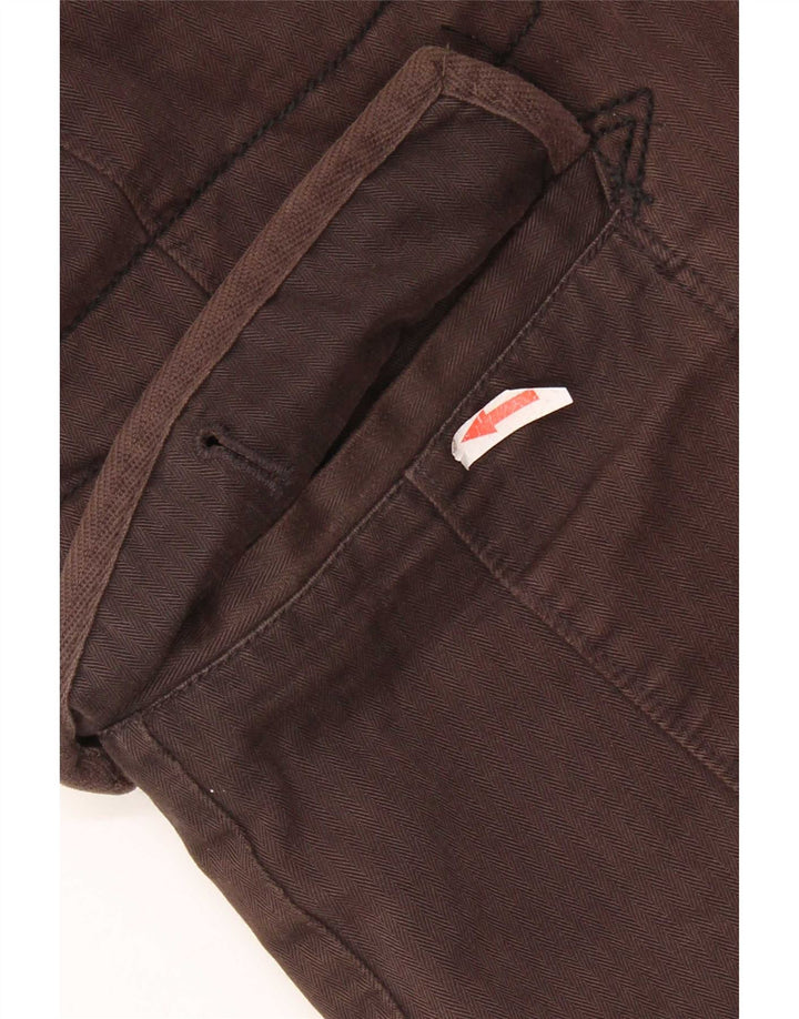 Jaqueta corta-vento feminina Levi's UK 10 pequena espinha de peixe marrom