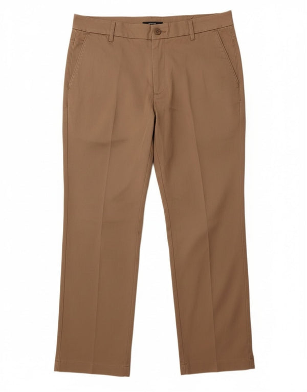 Calça feminina Lee de cintura média reta casual US 18 2XL W40 L29 bege