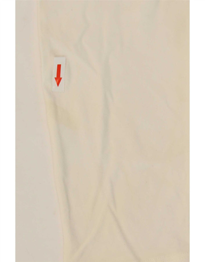 Camiseta feminina Max Mara Top UK 10 pequena viscose branca