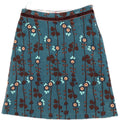 Saia evasê feminina White Stuff Reino Unido 12 médio W30 azul floral