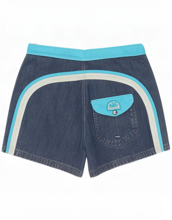 Sundek Shorts de natação masculino médio azul Colourblock Nylon