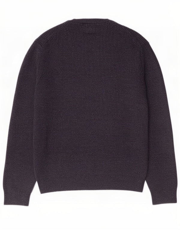 Suéter masculino Marks & Spencer com gola redonda XL azul marinho manchado