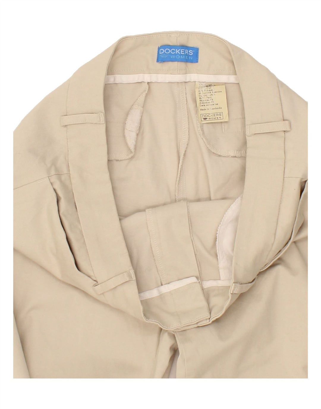 DOCKERS Womens Straight Casual Trousers W34 L31  Beige Cotton Vintage Dockers and Second-Hand Dockers from Messina Hembry 