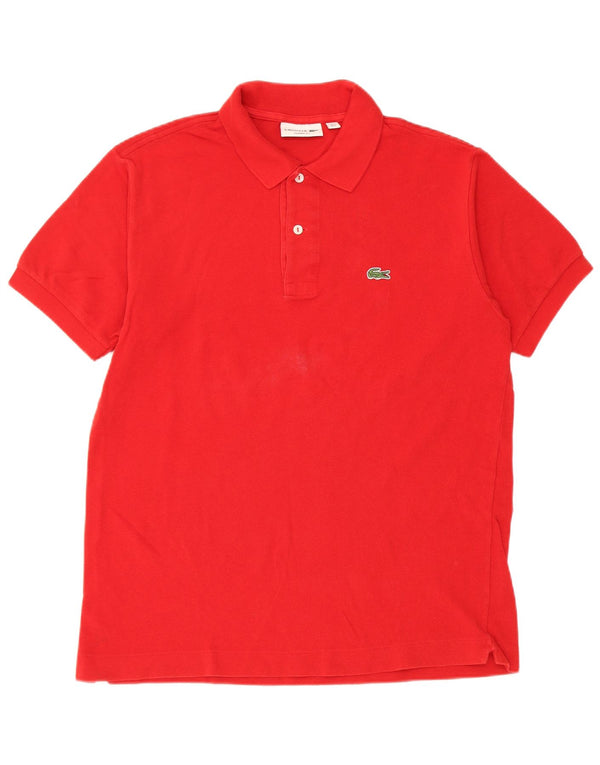Camisa polo masculina Lacoste Classic Fit tamanho 5 grande algodão vermelho