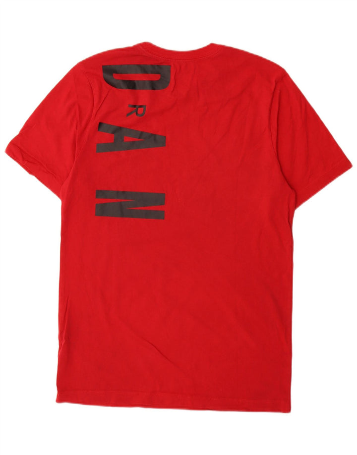 Camiseta masculina Jordan com estampa gráfica pequena de algodão vermelho