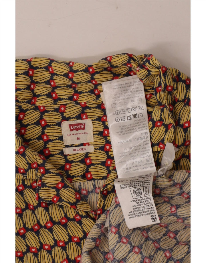 Camisa masculina Levi's Abstract Pattern manga curta amarelo médio Lyocell