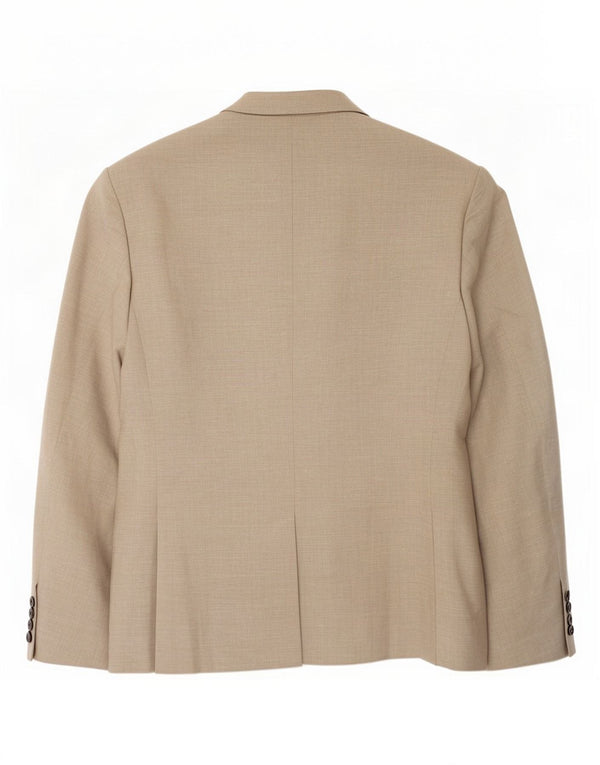 Jaqueta blazer masculina de 2 botões Marks & Spencer Reino Unido 48 2XL linho bege