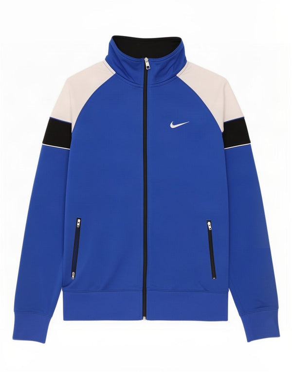 Nike Mens Tracksuit Top Jacket Medium Blue Colourblock Poliéster