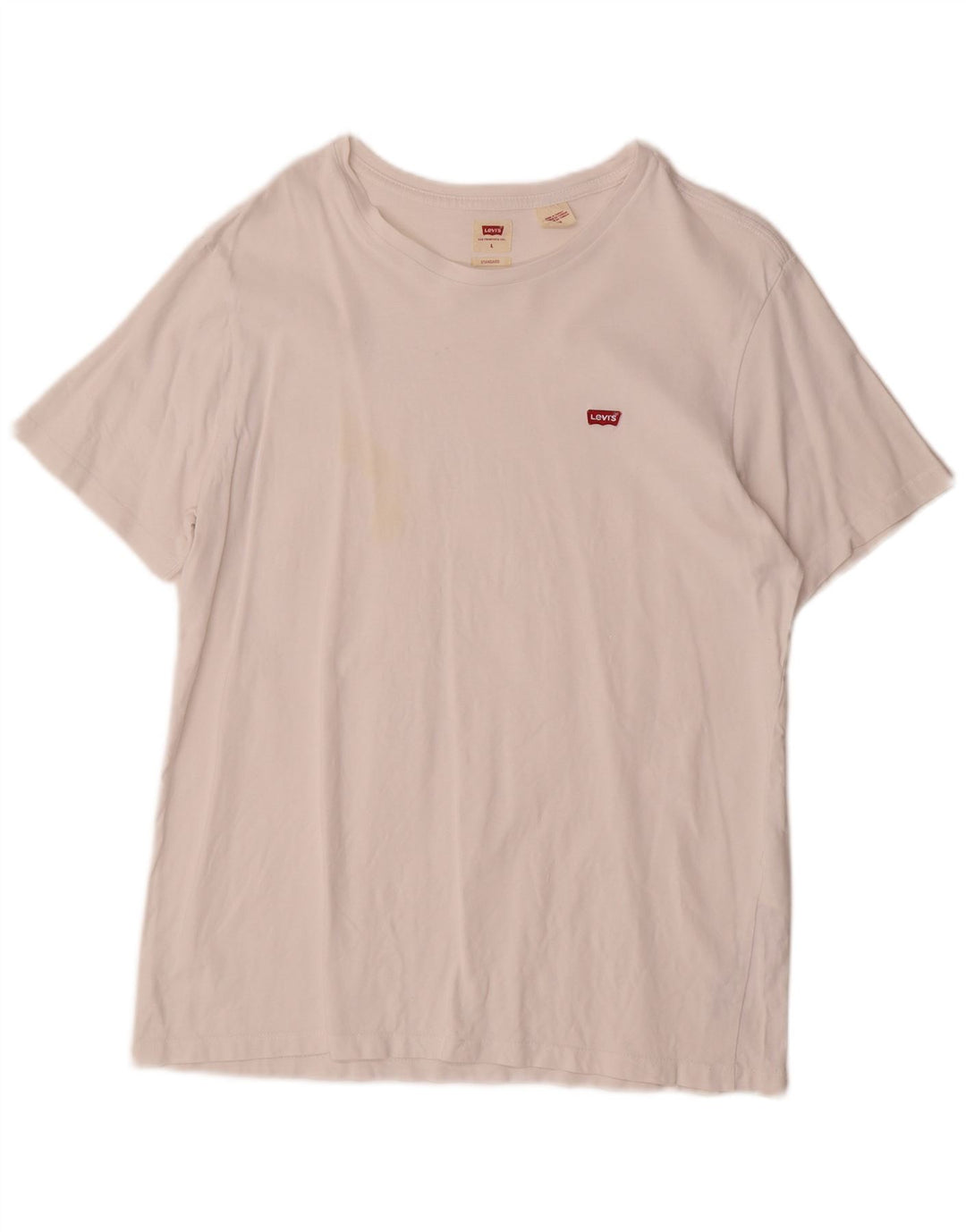 Camiseta masculina padrão Levi's Top grande de algodão branco