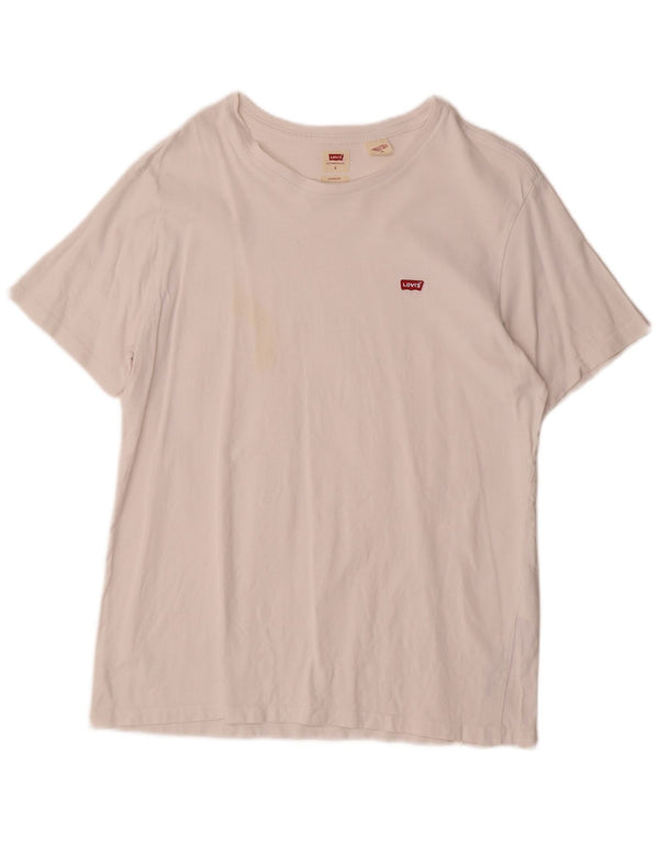 Camiseta masculina padrão Levi's Top grande de algodão branco