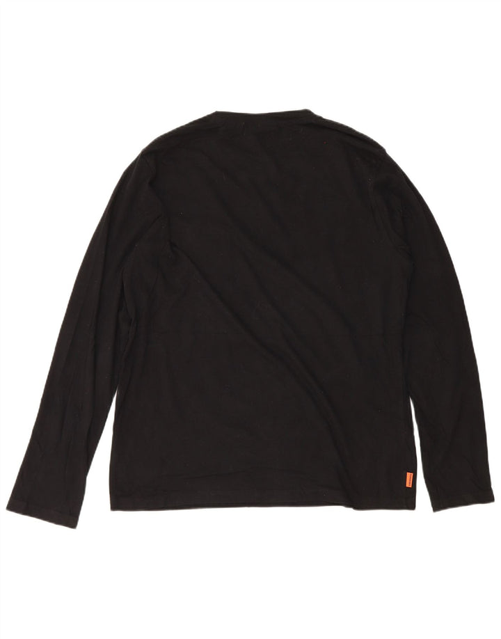 Top masculino Superdry manga comprida 2XL algodão preto