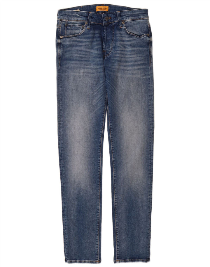 Jeans masculinos Jack & Jones Slim W28 L32 algodão azul
