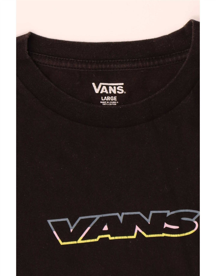 Camiseta Vans masculina gráfica grande algodão preto