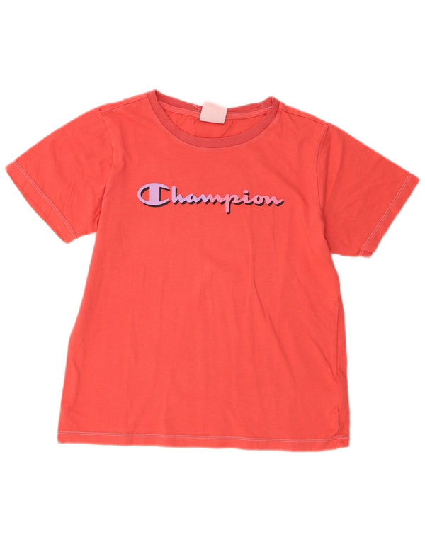 Camiseta feminina estampada Champion 13-14 anos XL algodão rosa