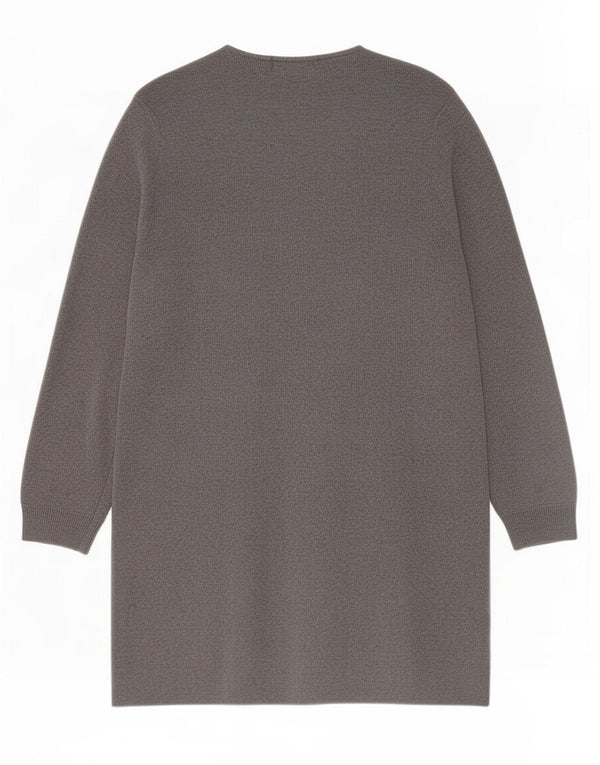 Suéter feminino Marks & Spencer Longline Open Cardigan Reino Unido 12 cinza médio