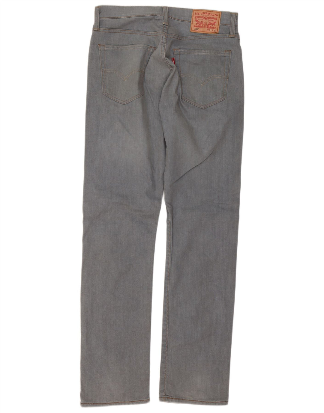 Levi's Masculino 504 Straight Jeans W31 L34 Cinza Algodão