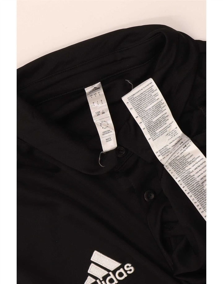 Adidas Mens Aeroready Polo Grande Poliéster Preto Preto