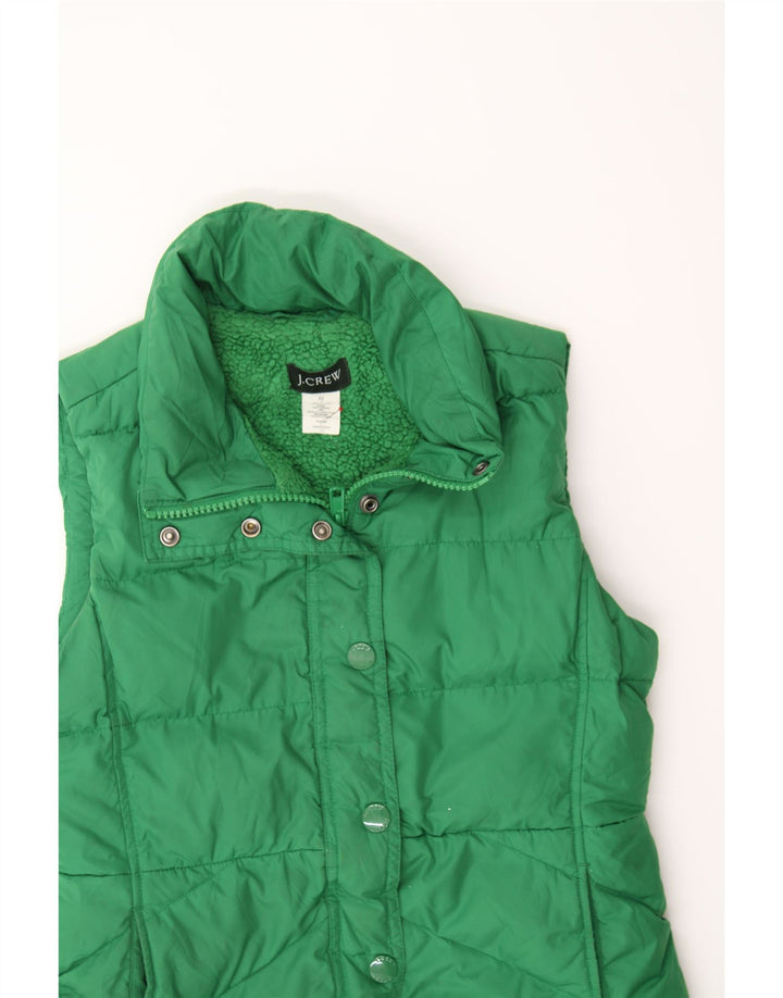 J. CREW Womens Padded Gilet UK 6 XS Green Polyester Vintage J. Crew and Second-Hand J. Crew from Messina Hembry 